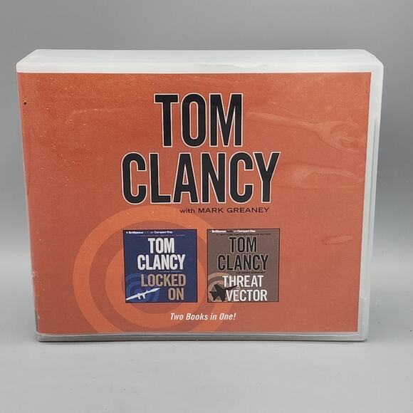 Tom Clancy Audiobook CD Audio Set Locked On & Vector, Abridged 20 Hours - Picture 1 of 10